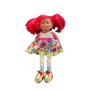 Rare French Corolle Les Dollies Toffee Apple Red Hair Cloth Vinyl Freckle Face 1